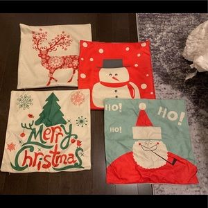 4 Pack of Holiday Pillow Covers